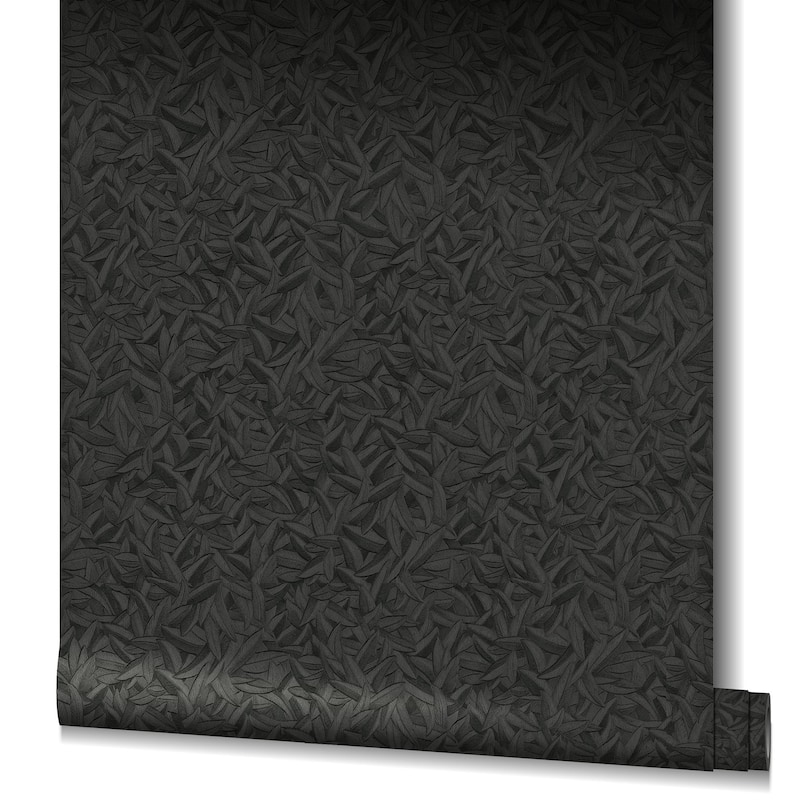 Galerie Wallcoverings Air Collection Leaves Sheen Textured Wallpaper Roll