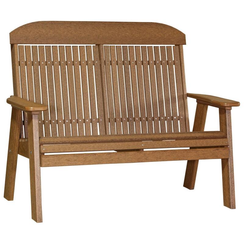 Poly Lumber Classic Bench - 4' - Antique Mahogany Woodgrain