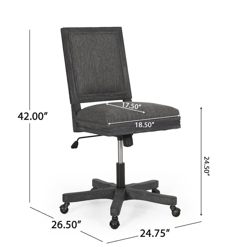 Sandine Upholstered Swivel Office Chair by Christopher Knight Home