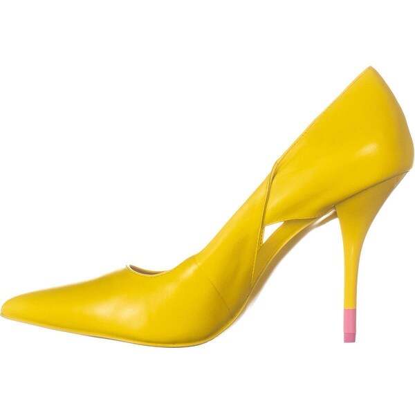 calvin klein yellow pumps