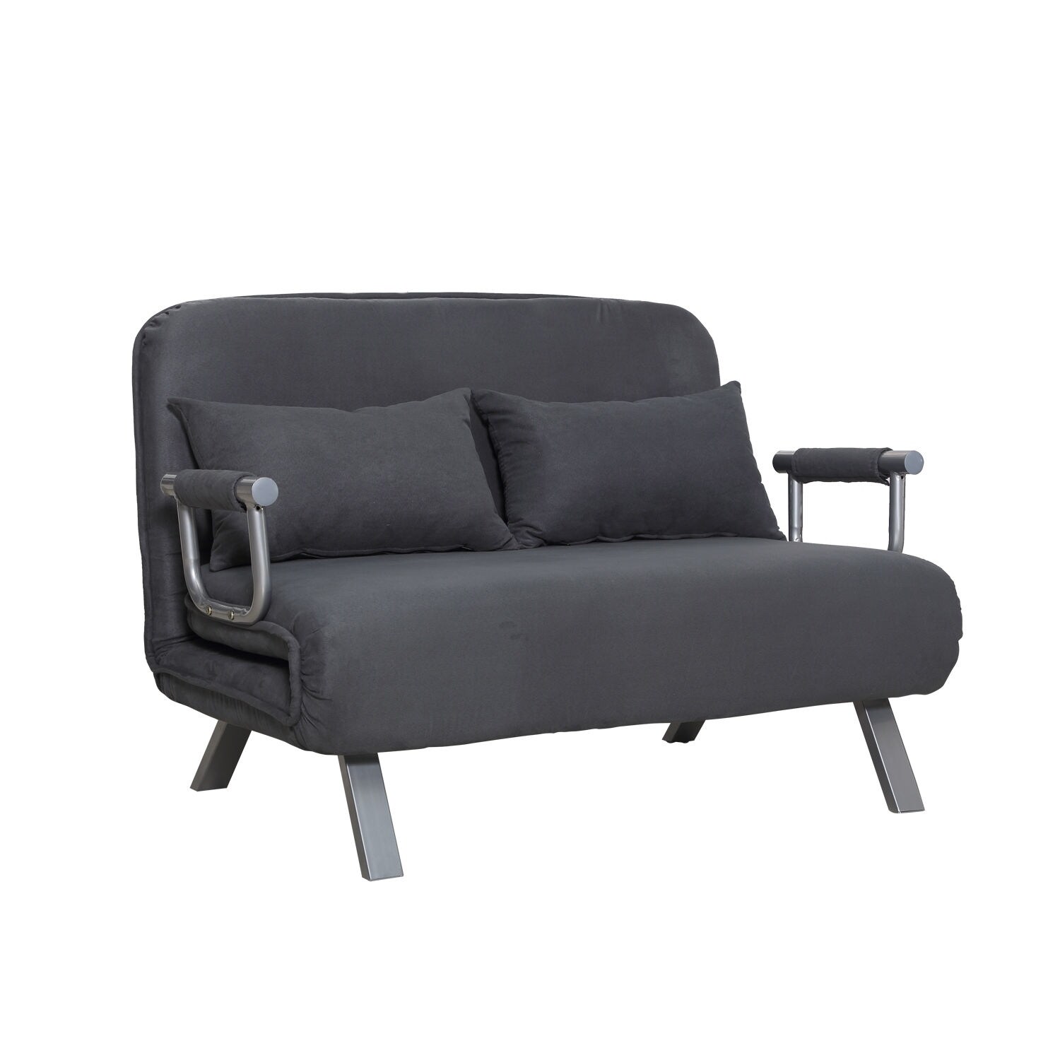 HomCom Small Couch w Fold up Bed and Adjustable Backrest Bed Bath Beyond 17967049