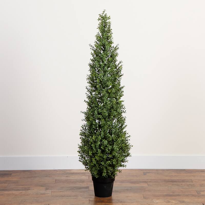Potted Boxwood Topiary Artificial Tree - 5'