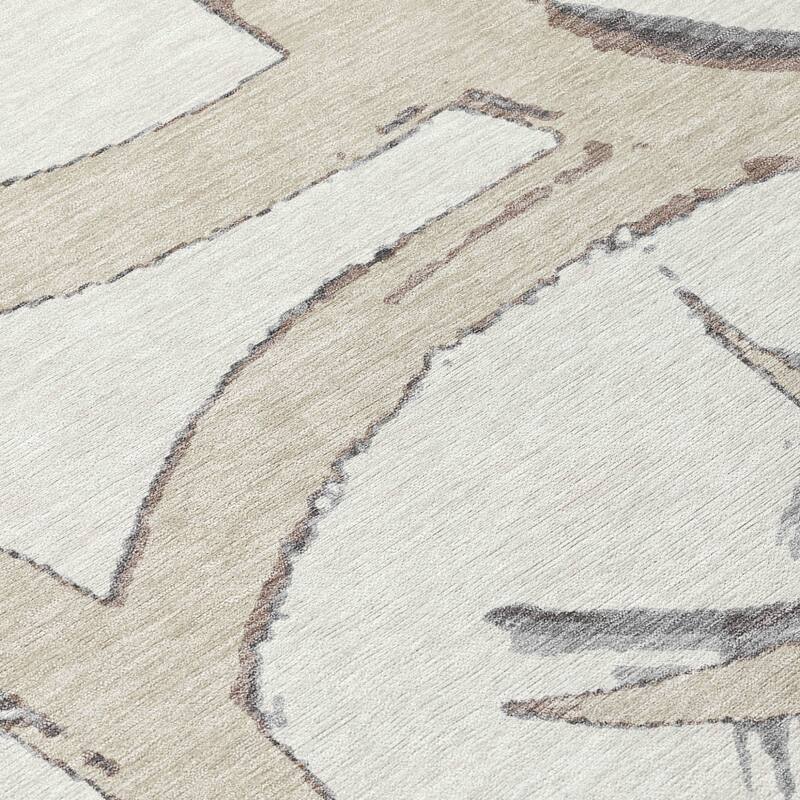 HomeRoots Abstract Transitional Rectangle Outdoor Rug