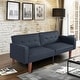 preview thumbnail 25 of 31, 68 in. Soft Convertible Sofa Bed with Adjustable Backrest and Solid Wood Legs
