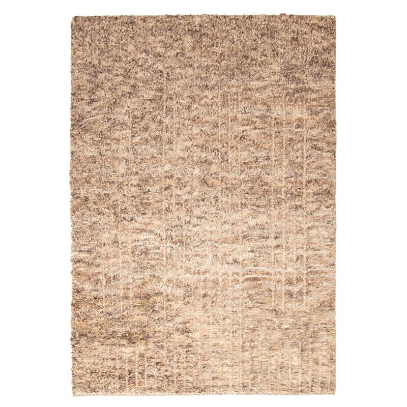 ECARPETGALLERY Hand-knotted Tangier Tan Wool Rug - 5'4 x 7'8