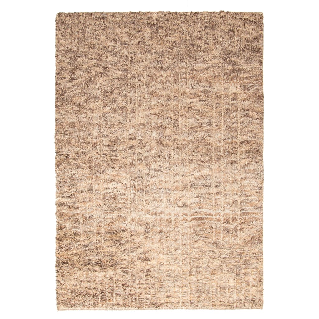 ECARPETGALLERY Hand-knotted Tangier Tan Wool Rug - 5'4 x 7'8
