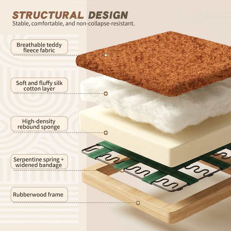 360° Swivel Accent Chair, Round Barrel Upholstered Armchair with Lumbar Cushion