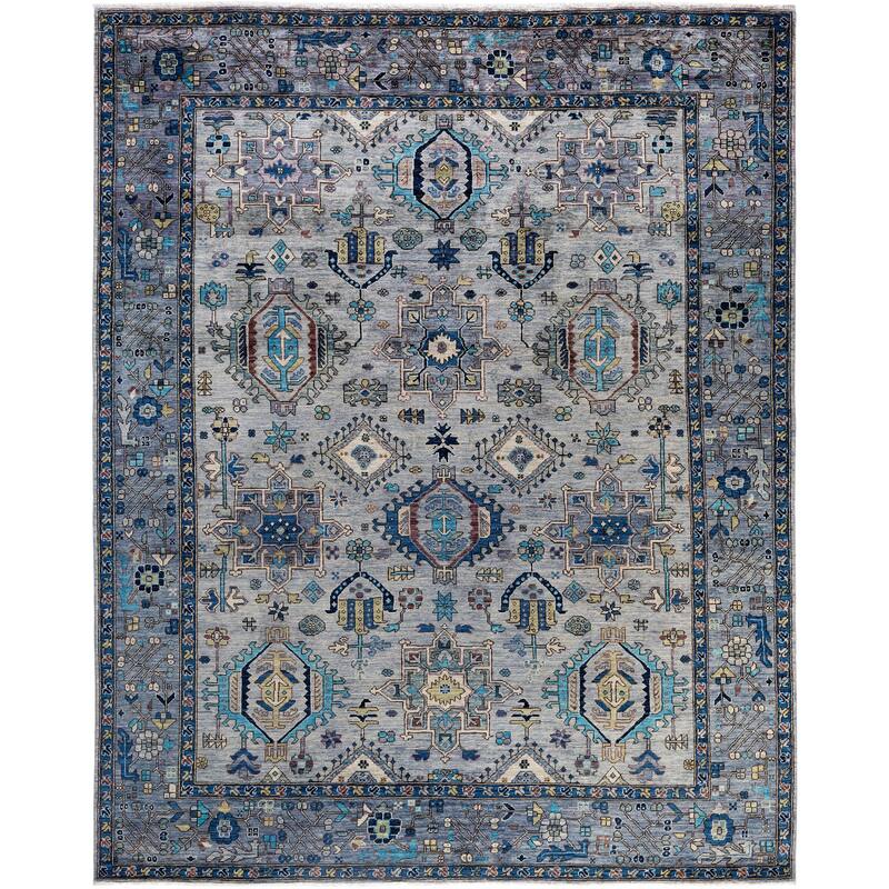 Serapi One-of-a-Kind Hand-Knotted Area Rug - Gray - 8' 0" x 9' 11"