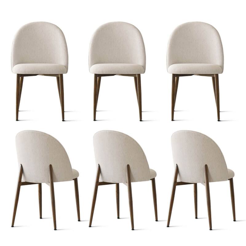 Upholstered Back Chenille Dining Chair (Set of 6)