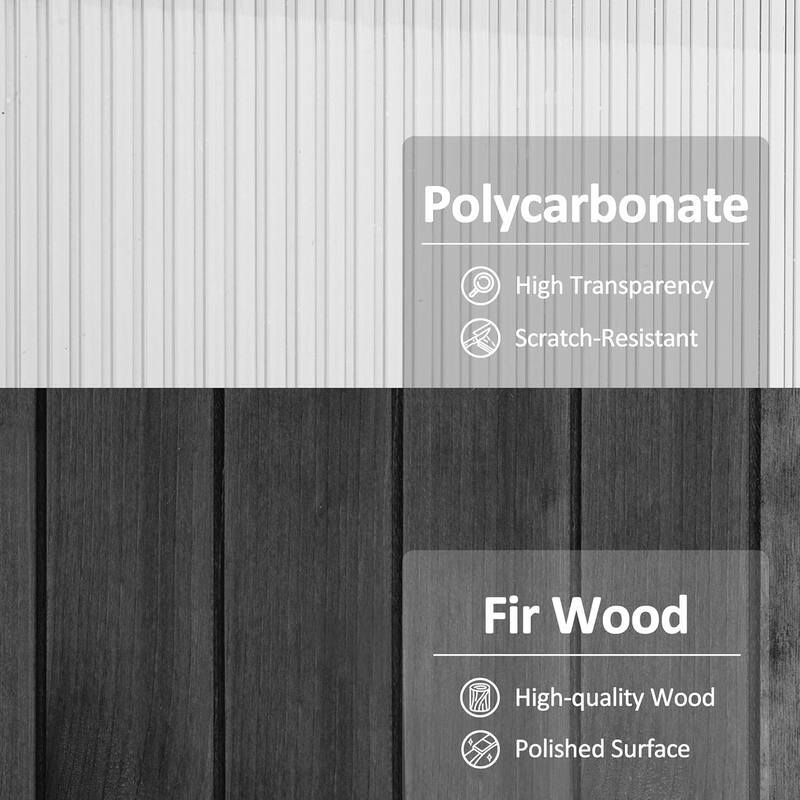 MCombo Cold Frame Greenhouse with Adjustable Shelves, Solid Wood 1344