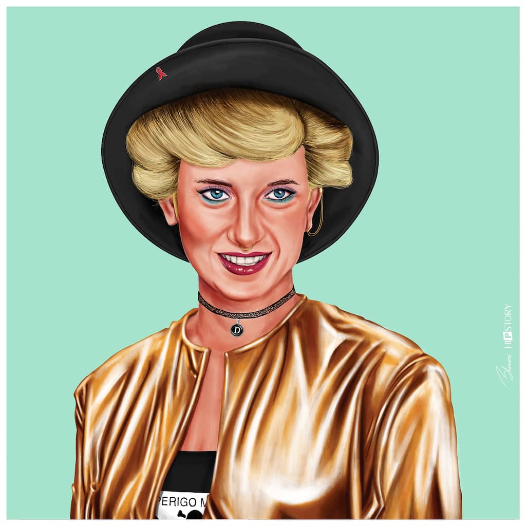 Empire Art Direct Hip Princes Diana Printed Tempered Glass Wall Art - Multi-Color