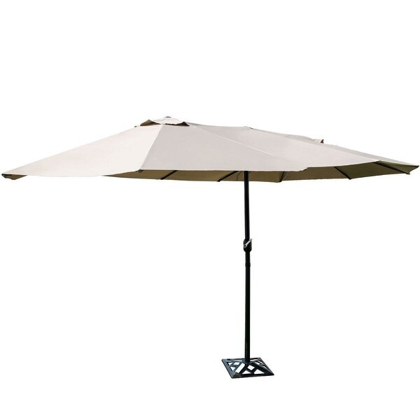 Umbrella Base Included Blue Phi Villa 15ft Patio Umbrella Double Sided Outdoor Market Extra Large Umbrella With Crank Patio Lawn Garden Patio Furniture Accessories