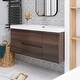 preview thumbnail 2 of 148, Floating Bathroom Vanity with Integrated Resin Top