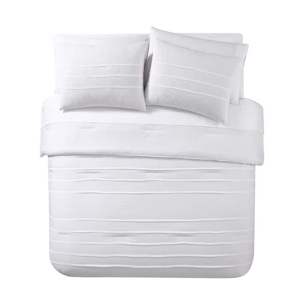Avery HomeGrown Cotton Lyocell Pleated Comforter Set Bed Bath
