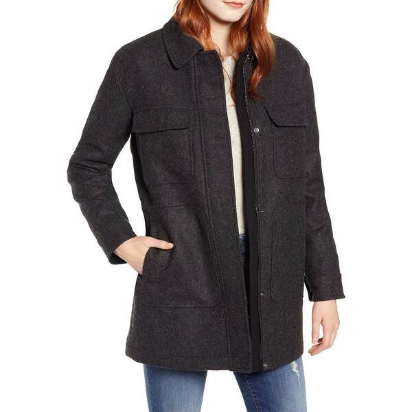 Pendleton Womens Kit Wool Blend Shirt Jacket 10 Grey Overstock 32124315