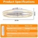 preview thumbnail 18 of 20, 19" RGB Flush Mount Ceiling Fan with Remote, Bladeless Crystal Design, 6-Speed DC Motor, Dimmable LED for Bedroom & Living Room