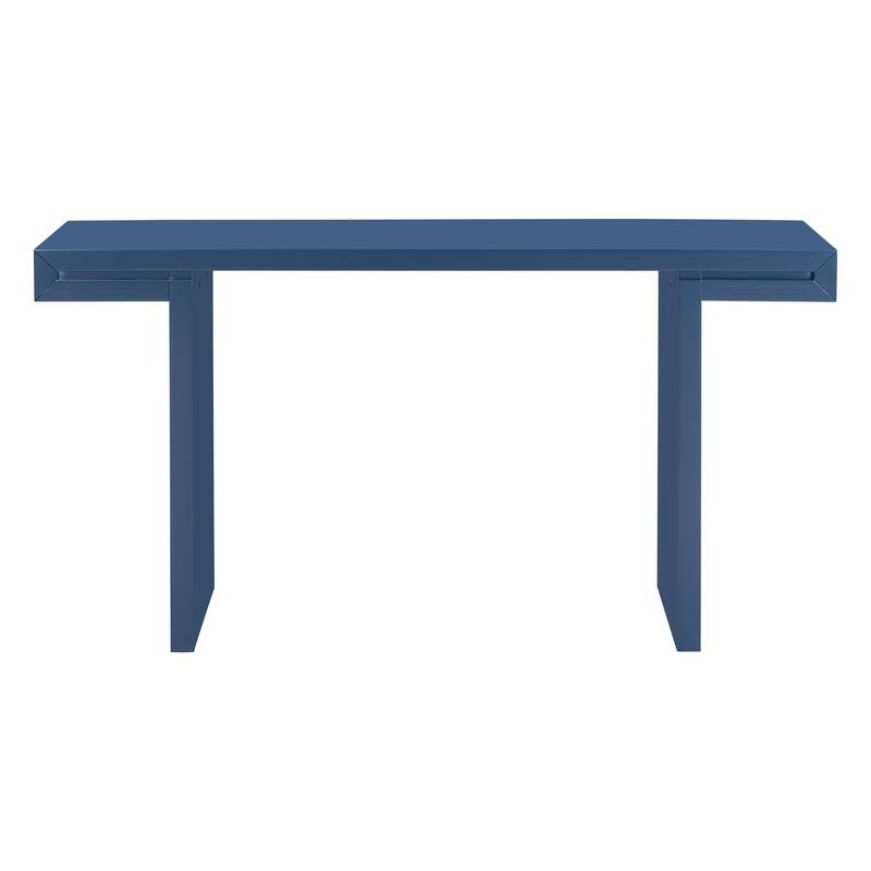 Large 60" Console Table with Geometric Clean Lines Design and Adjustable Feet