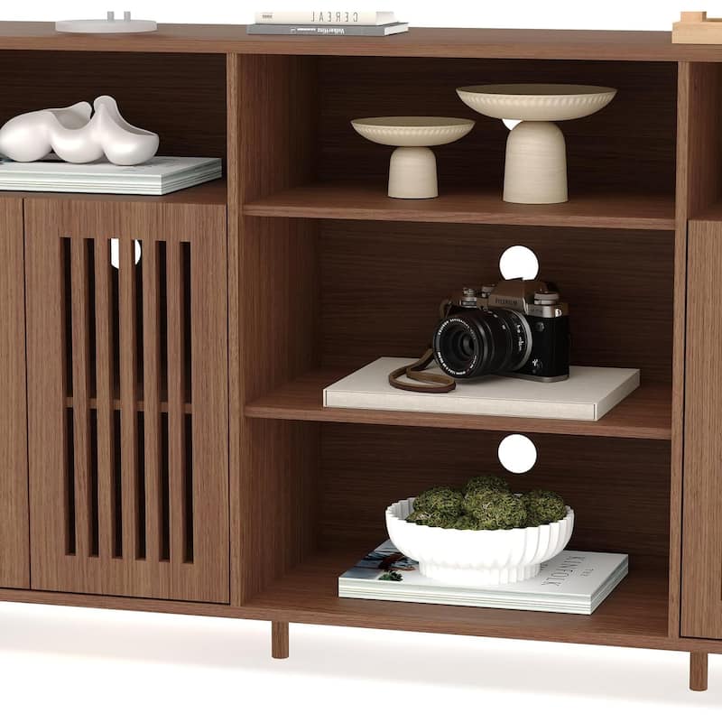 70 Inch TV Stand Entertainment Center with Storage System