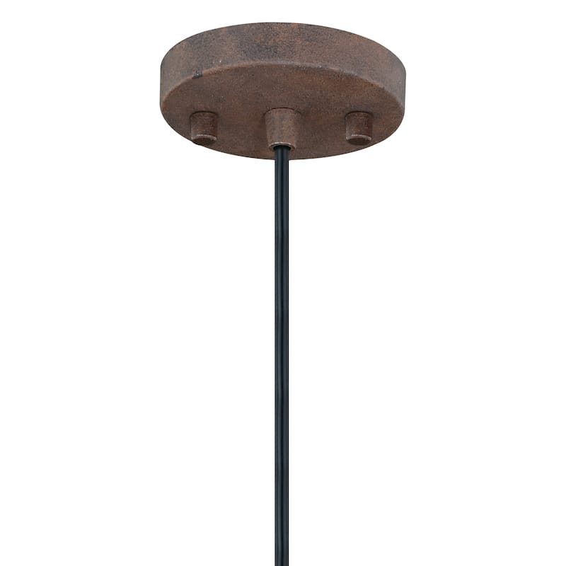Carbon Loft Visage Textured Rustic Bronze Pendant - 10-in W x 14-in H x 10-in D