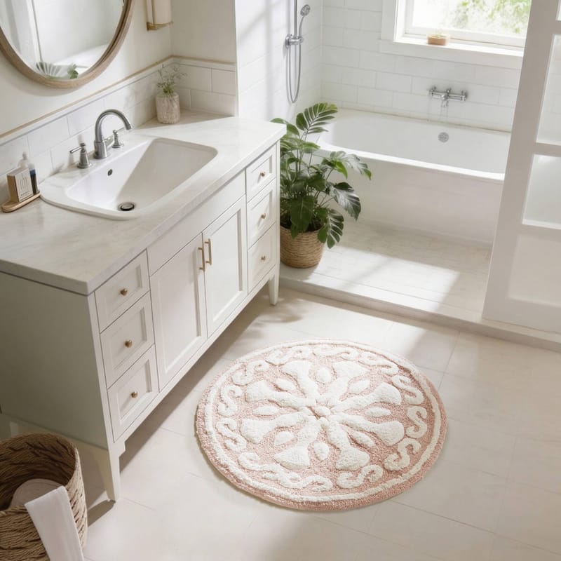 Madison Park Marrakesh Medallion Cotton Tufted Bath Rug