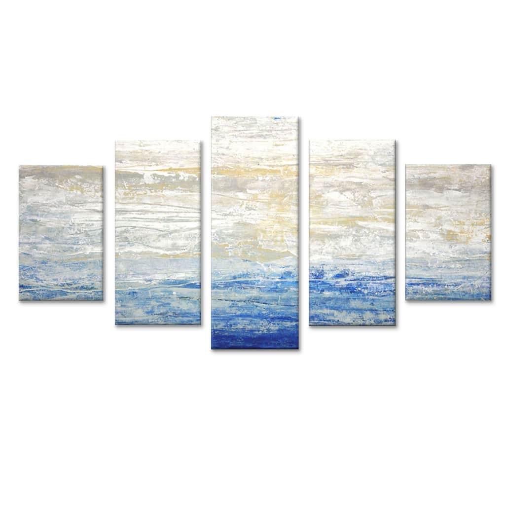 'Crest V' 5 Pc Wrapped Canvas Wall Art Set by Norman Wyatt Jr.