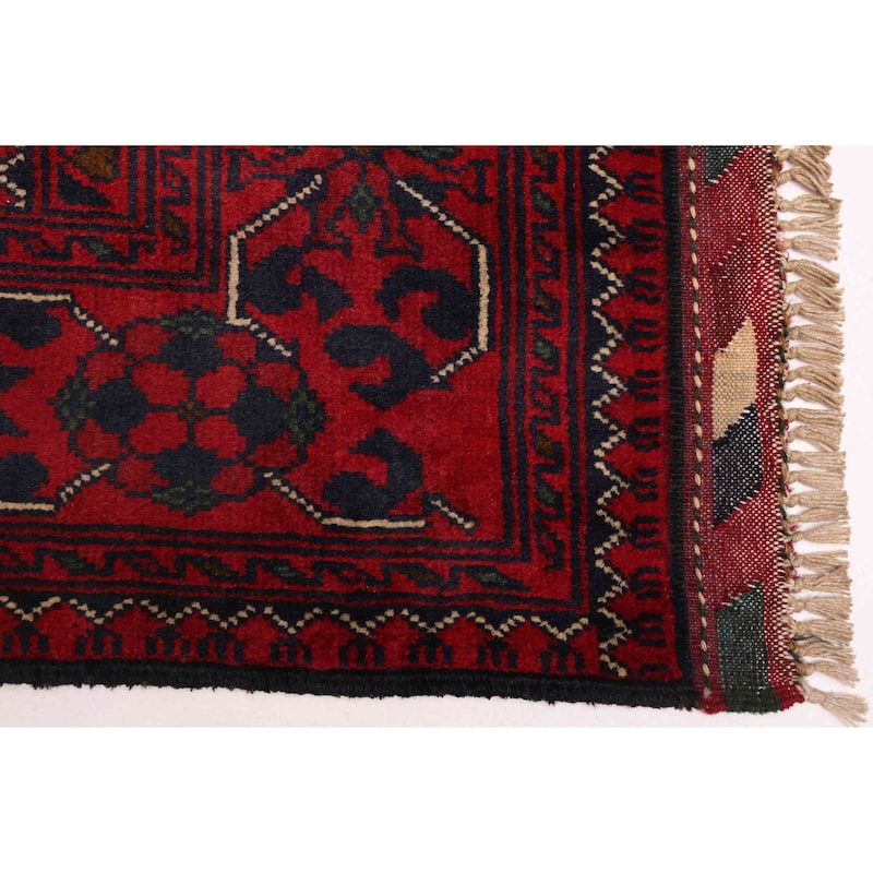 ECARPETGALLERY Hand-knotted Finest Khal Mohammadi Red Wool Rug - 2'9 x 9'9