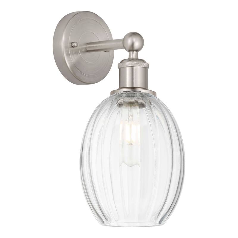 Innovations Lighting 616-1W-13-7 Preston Sconce Preston 13" Tall Wall - Brushed Satin Nickel / Clear