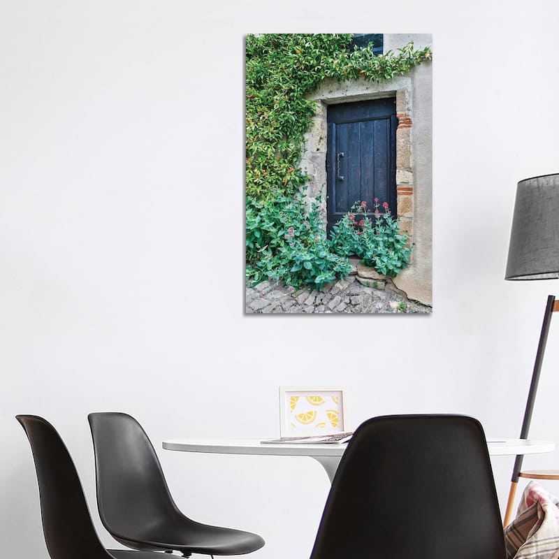 iCanvas "France, Cordes-sur-Ciel. Blue doorway" by Hollice Looney Canvas Print - 40x26x1.5