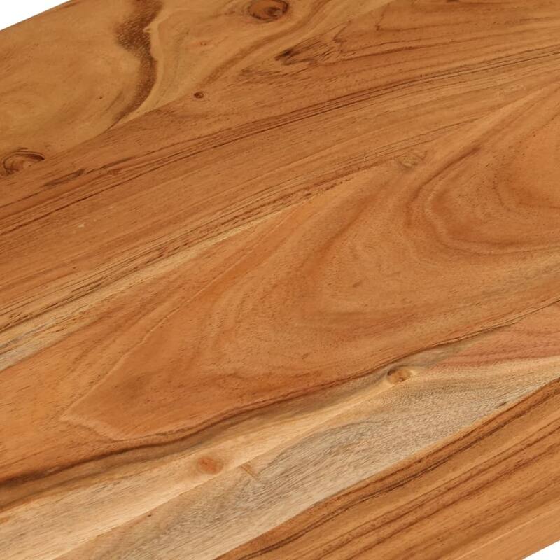 vidaXL Desk Top Natural Acacia Solid Acacia wood 55.1 x 19.7 in Durable - 19.7 x 55.1 x 1.0 in