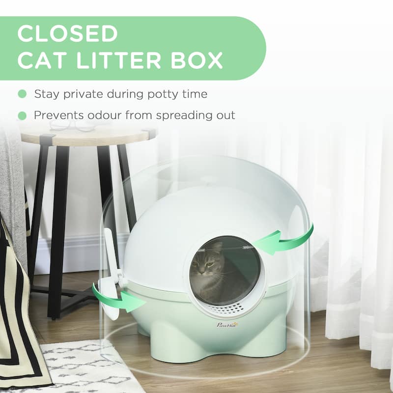 PawHut Hooded Cat Litter Box