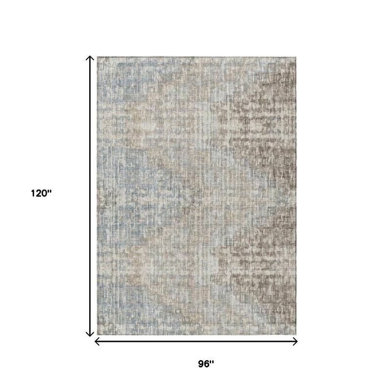 HomeRoots Geometric Transitional Rectangle Outdoor Rug