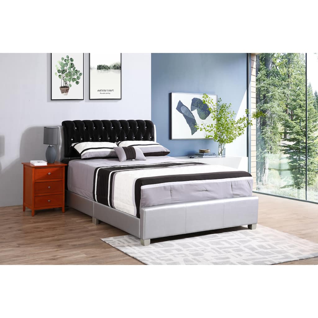 Modern Silver King Size Bed Frame for Elegant Bedroom Decor