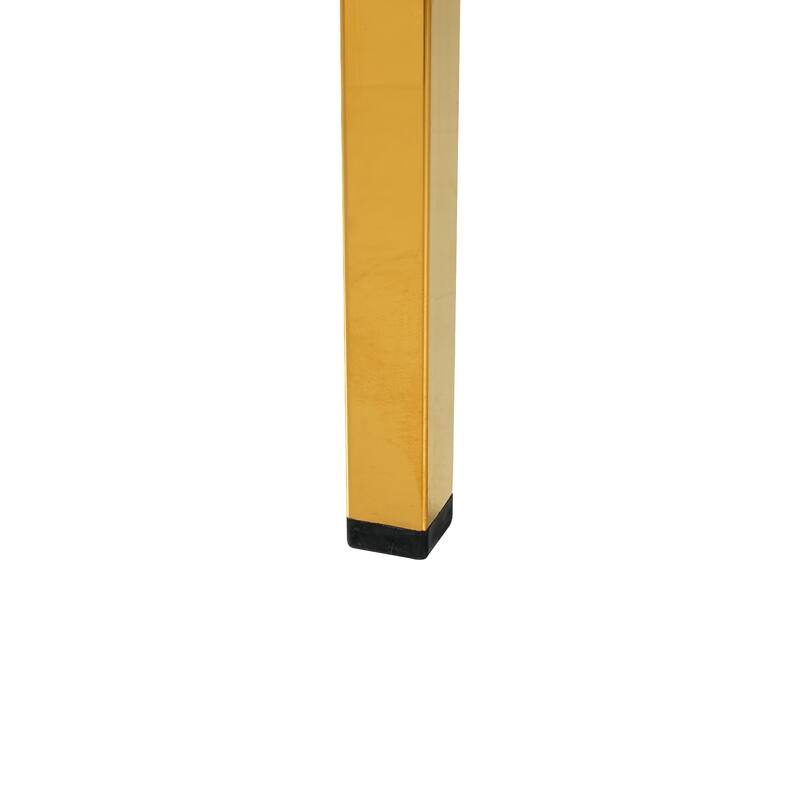 Modern PU seat dining chair Living room chair Upholstered chair, gold-plated metal legs design, kitchen, living room, be
