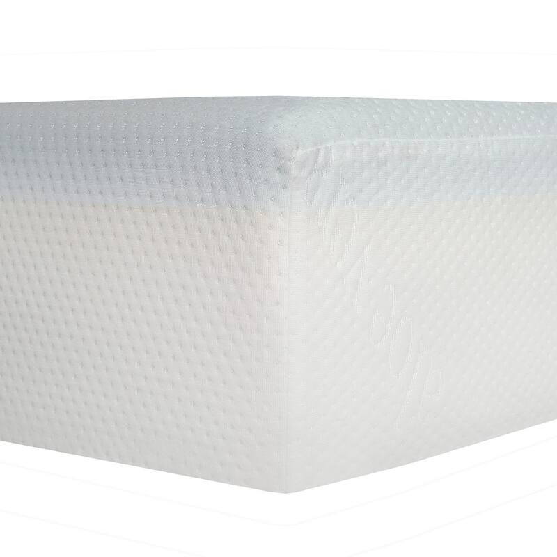 Que 6 Inch Full Size Memory Foam Mattress, Gel Infused, Fabric Upholstery