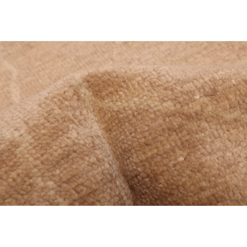 ECARPETGALLERY Hand-knotted Mystique Brown Wool Rug - 3'0 x 9'7