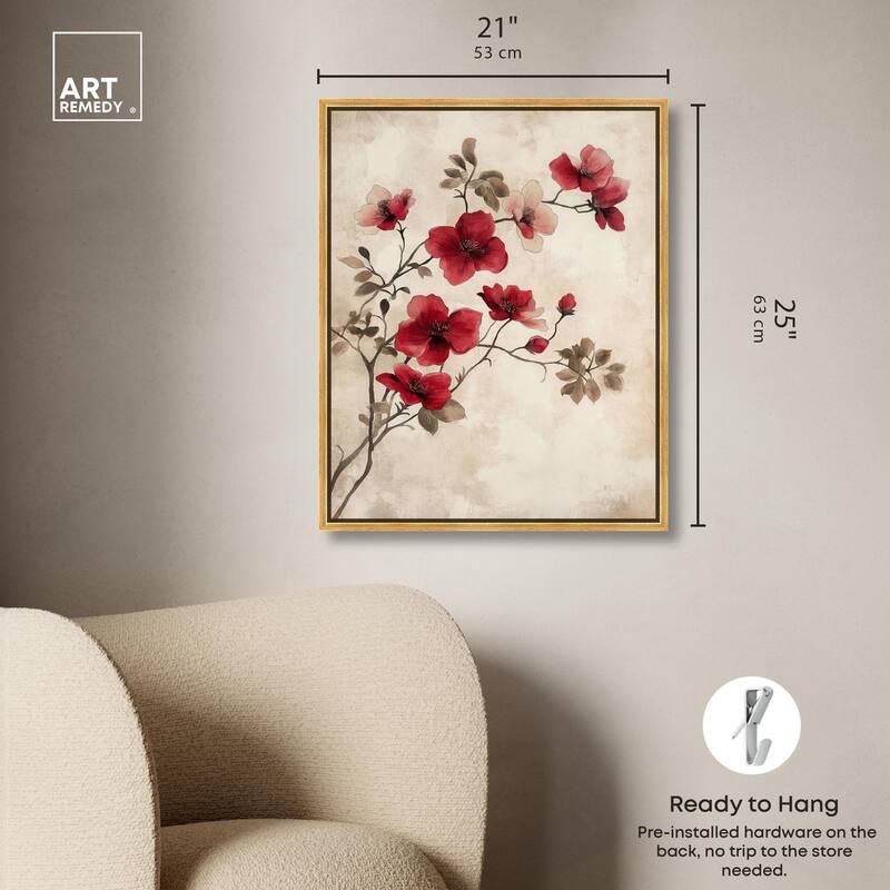 Cherry Bloom Canvas by Art Remedy