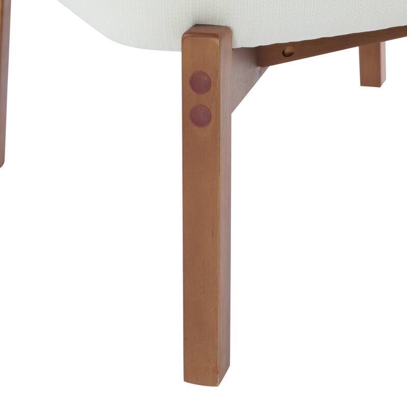 Woven Backrest Lounge Chairs (Set of 2）with Sturdy Wooden Frames, Polyester Upholstered Seats, and Minimalist Design