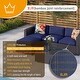 preview thumbnail 4 of 16, MakeYourDay 10-Seater Rattan Sectional Sofa Set with 2 Kinds of Gas Fire Pit Tables