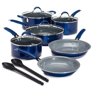 Nonstick Ceramic Pots and Pans Set with Silicone Stay Cool Handles ...