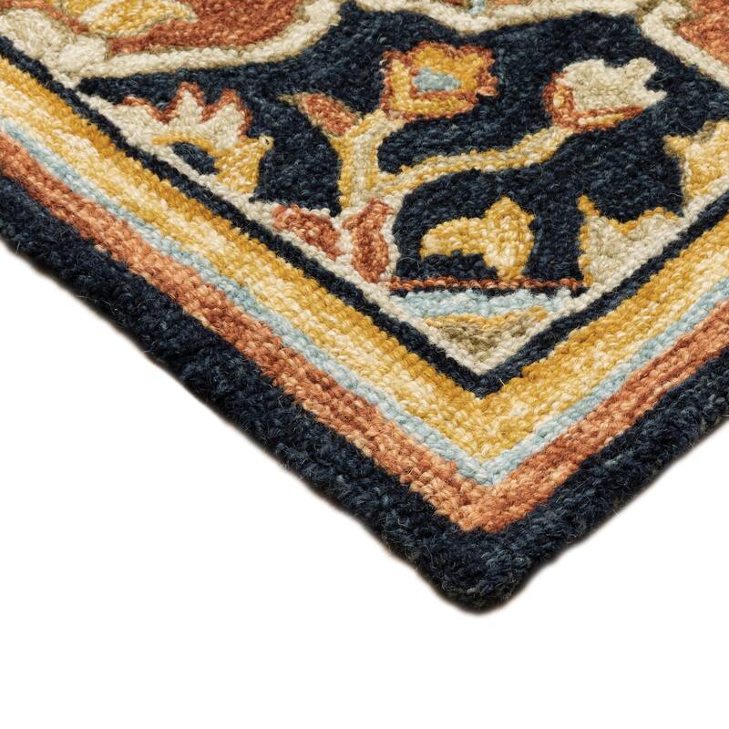 Style Haven Ava Hand-tufted Wool Loop-pile Tribal Medallion Area Rug