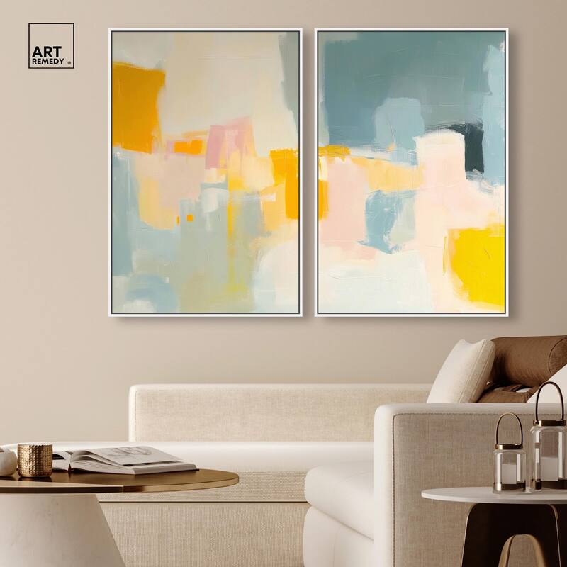 Ocean of Suns I Canvas Set of 2 by Art Remedy