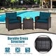 preview thumbnail 54 of 81, Costway 3PCS Patio Rattan Furniture Set Cushioned Conversation Set - See Details