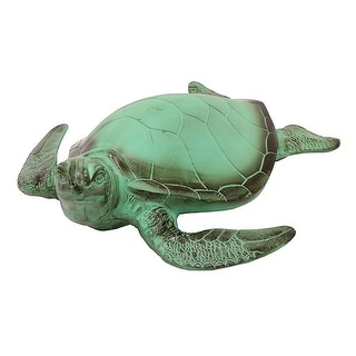 Achla Designs Indoor Outdoor Sea Turtle Statue, 16,5 Inch Long, Blue ...