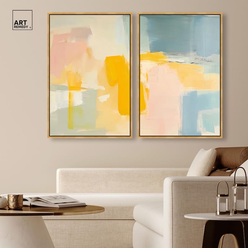 Ocean of Suns II Canvas Set of 2 by Art Remedy