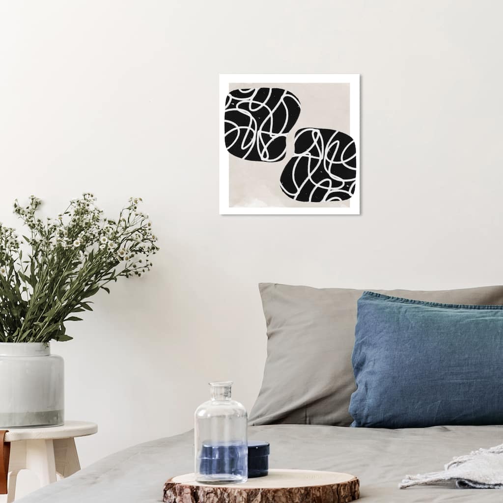 Wynwood Studio Abstract Chaos and Order Black and Modern & Contemporary Wall Art Canvas Print