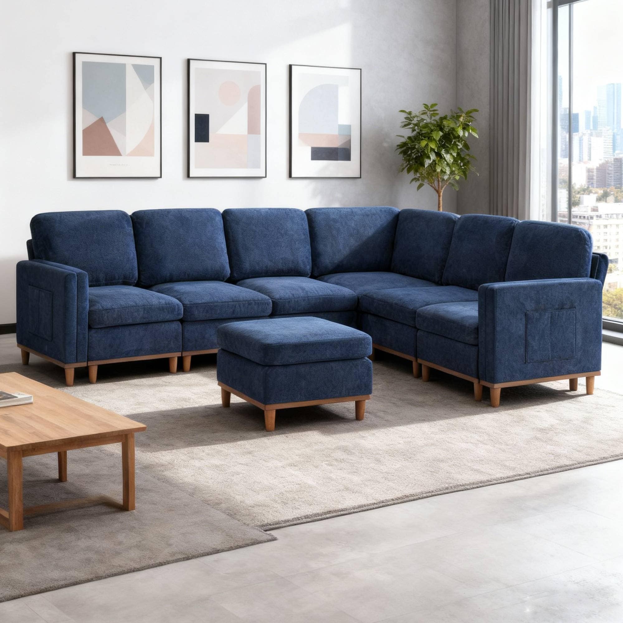Modern Sofa Chair,Sectional Sofa with Soft Padding-Ideal for Living Room,Office & Dining Room