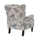 preview thumbnail 33 of 46, Epimethis Traditional Fabric Accent Armchair with Turned Legs by HULALA HOME