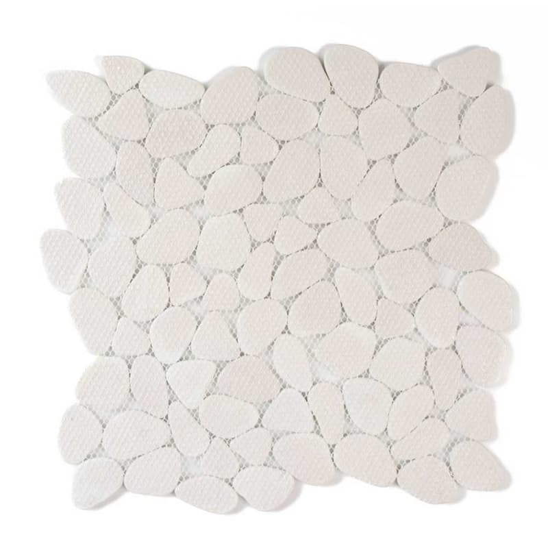 Huron Rock 12x12 Matte Glass Pebble Mosaic Tile - Floor, Wall, Backsplash