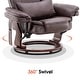 preview thumbnail 10 of 29, MCombo Swivel Recliner with Ottoman, Vibration Massage Lumbar Pillow