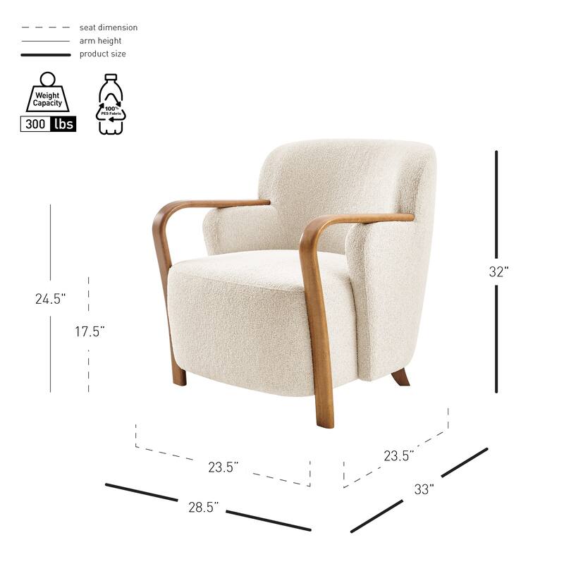 NPD Furniture Tania Fabric Accent Arm Chair